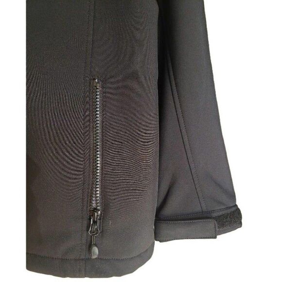 Men's Jacket Full Zip Tech Fleece Sport Jacket Black Large NWOT - Picture 4 of 7